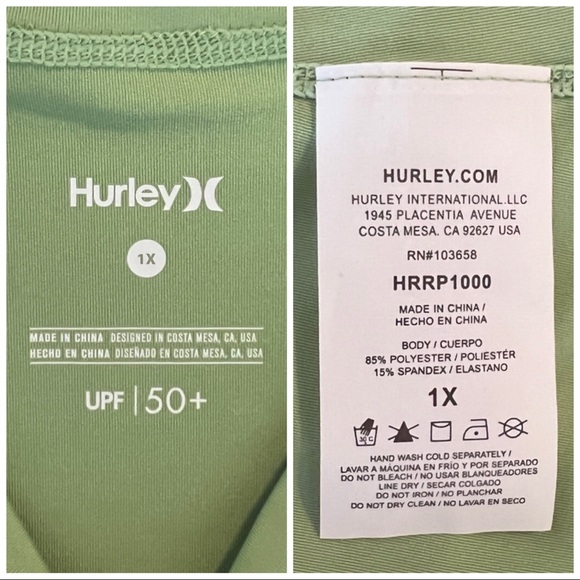 •HURLEY• Loli Green Phantom Long-Sleeve Rashguard - Picture 10 of 12